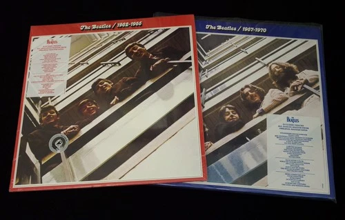 The Beatles Red 1962-1966 And Blue 19677-1970 Vinyl Double Albums 4 Lp Records