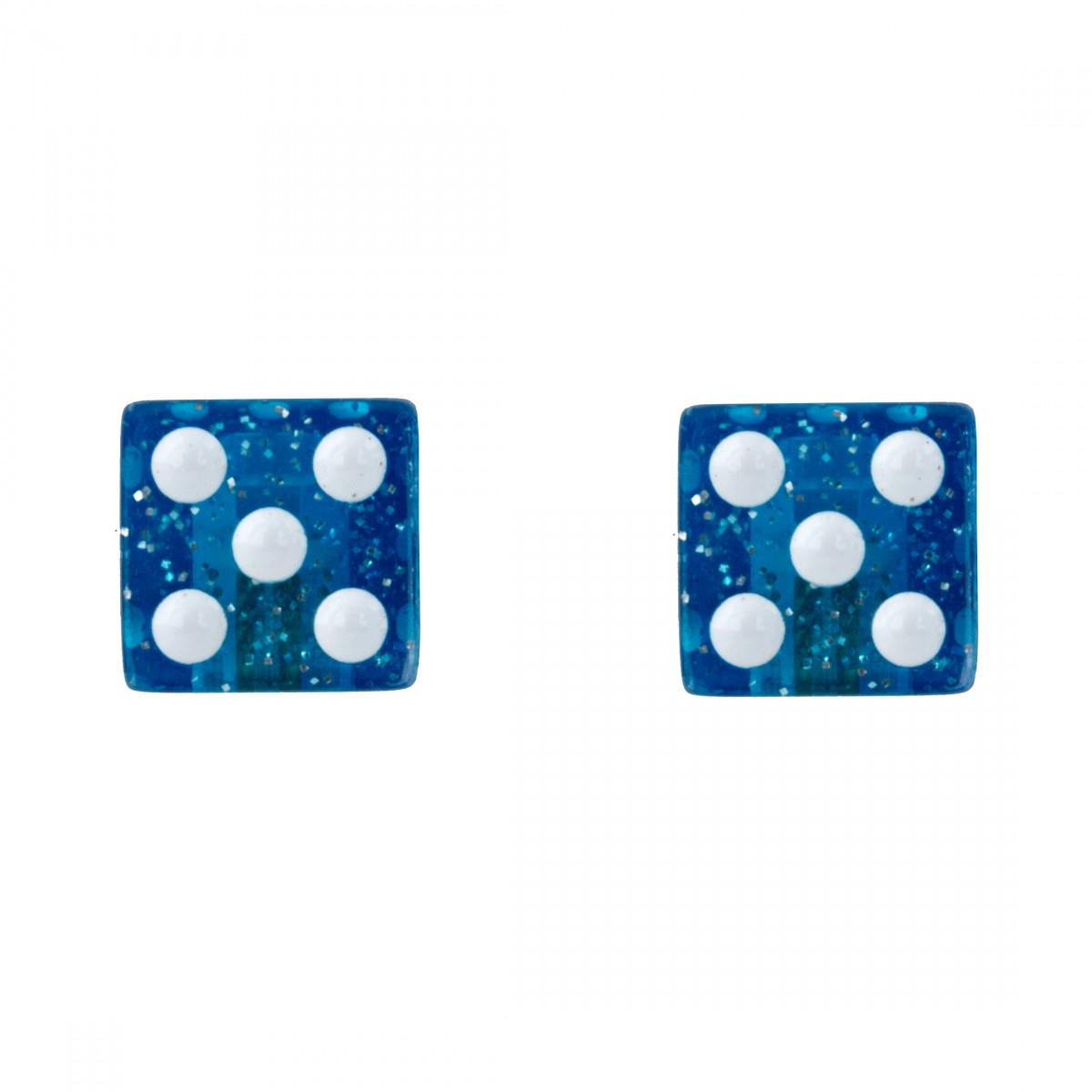 Колпачки клапанов Trik Topz Glitter Blue Dice для клапанов Schrader - Стильный велосипед 2890₽
