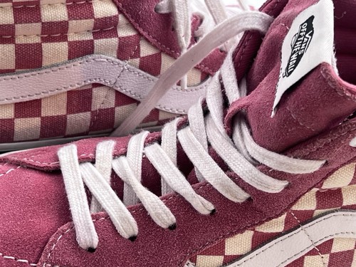 Vans Off The Wall Zapato de Skateboard Pro Rosa Cuadros Zapatillas Altas - Imagen 14 de 16