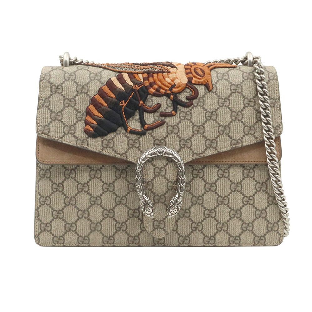 Gucci Dionysus Shoulder Bag with Bee Embroidery in GG