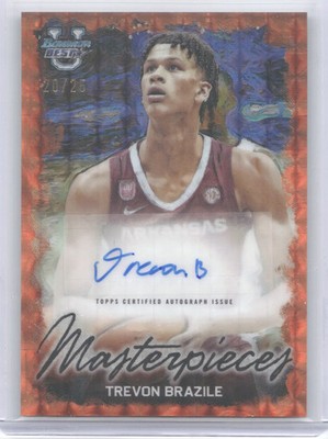 2024 Bowman U Best Masterpieces Trevon Brazile #BMA-TB Orange Geometric 20/25