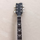 Black Electric Guitar Mahogany BD Rosewood FB Flame Maple Top Abalone Inlay — photo 3