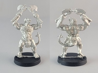 Cyclopean Bog Raider (Fimir) w/two Axes by 5th Field Fantasy Miniatures Metal