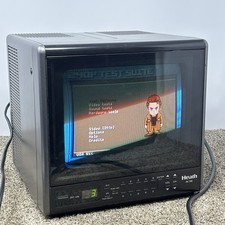 HEATH Zenith 9"CRT TV Black Retro Gaming Tested GR-9009 Portable RF