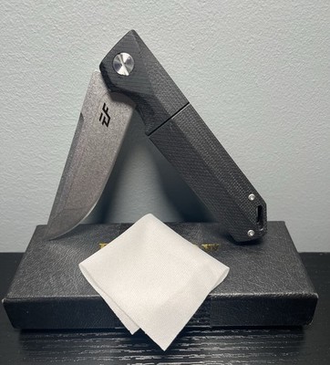 EAFENGROW Folding Knife 3.5''D2 Blade G10 Handle Ball Bearing Pivot Open 4.2  OZ