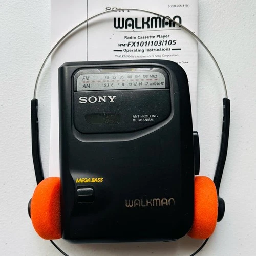 SONY Walkman WM-FX103 Cassette Player withAM/FM Radio -New Belt - Reconditioned