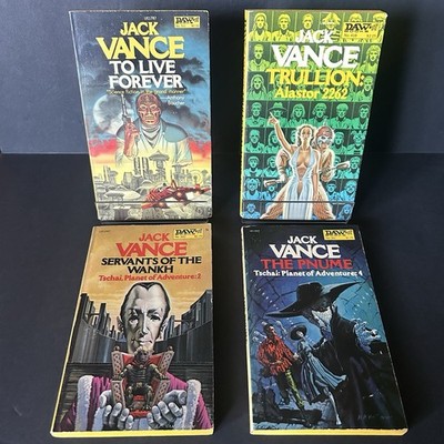 Jack Vance Daw Books Various Titles Vintage Sci-Fi/Fantasy Paperback Lot x 4