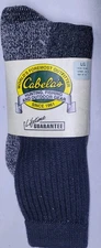 USA Made NOS Men’s Cabela's Coolmax Socks Sz 11-13 Poly/Cotton/Nylon/Spandex