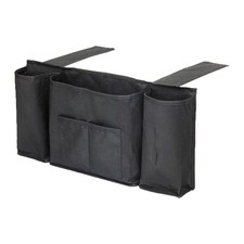 5-Pocket Bedside Hanging Caddy Storage Organizer Bag - Black