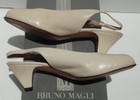 Bruno Magli Women Pumps Shoes Beige Size C 8 Italy Leather 2-inch Heal — photo 5