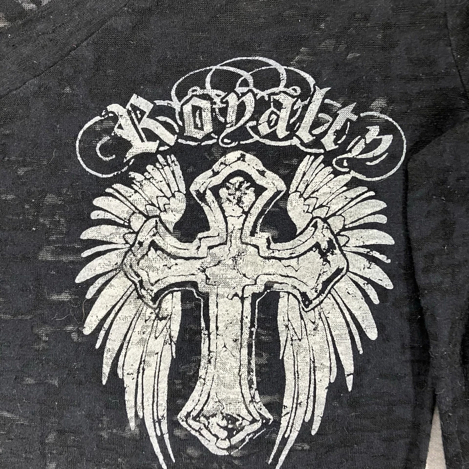 Para mujeres y2k Top Alas Bling Cross Rock Motociclista Grunge Súper Delgado Royalty Love Pequeño Foto 4 de 4