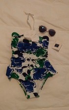 Janie and Jack Girls One-piece Swimsuit - Size 2T - NEW with Sunglasses 0-2