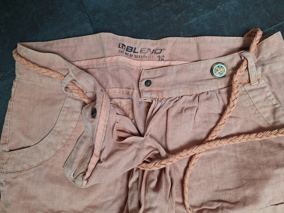 Leinen Shorts/ kurze Hose von Blend, Gr. 36, Farbe: Terra - Bild 2 von 3