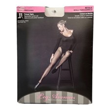 Leg Avenue Black Professional Fishnet Tights PD801 Comfort Sole Size C/D NEW