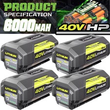40V 6.0Ah Max Battery For Ryobi 40 Volt Lithium-ion OP4050 OP40602 High Capacity