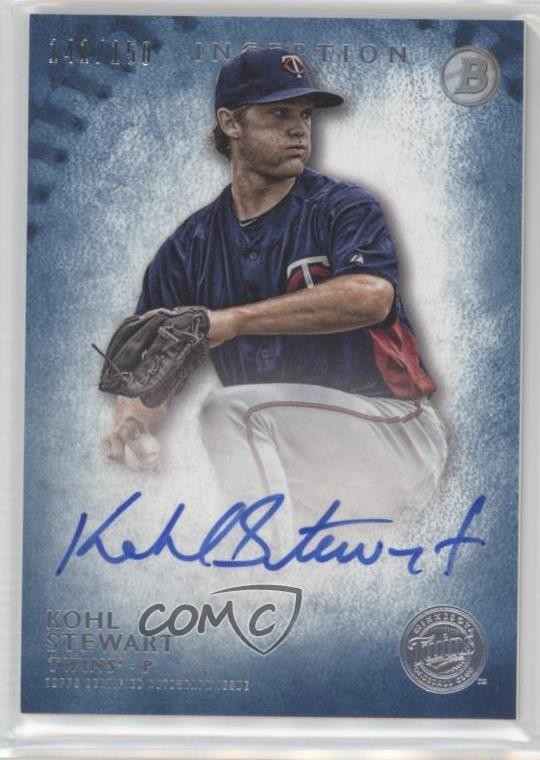 2015 Bowman Inception Prospect Blue 141/150 Kohl Stewart #PA-KST Auto 8p8