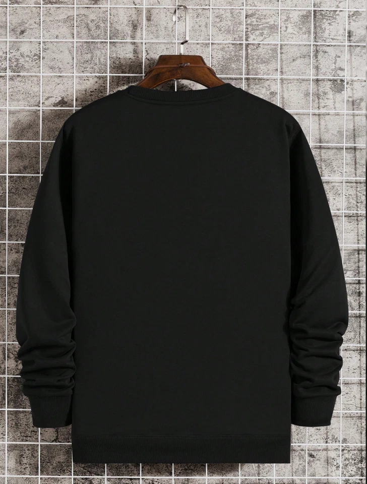 Sudadera Negra con estampado de pájaros para Hombre Abrigo Sueter Invierno Foto 2 de 4