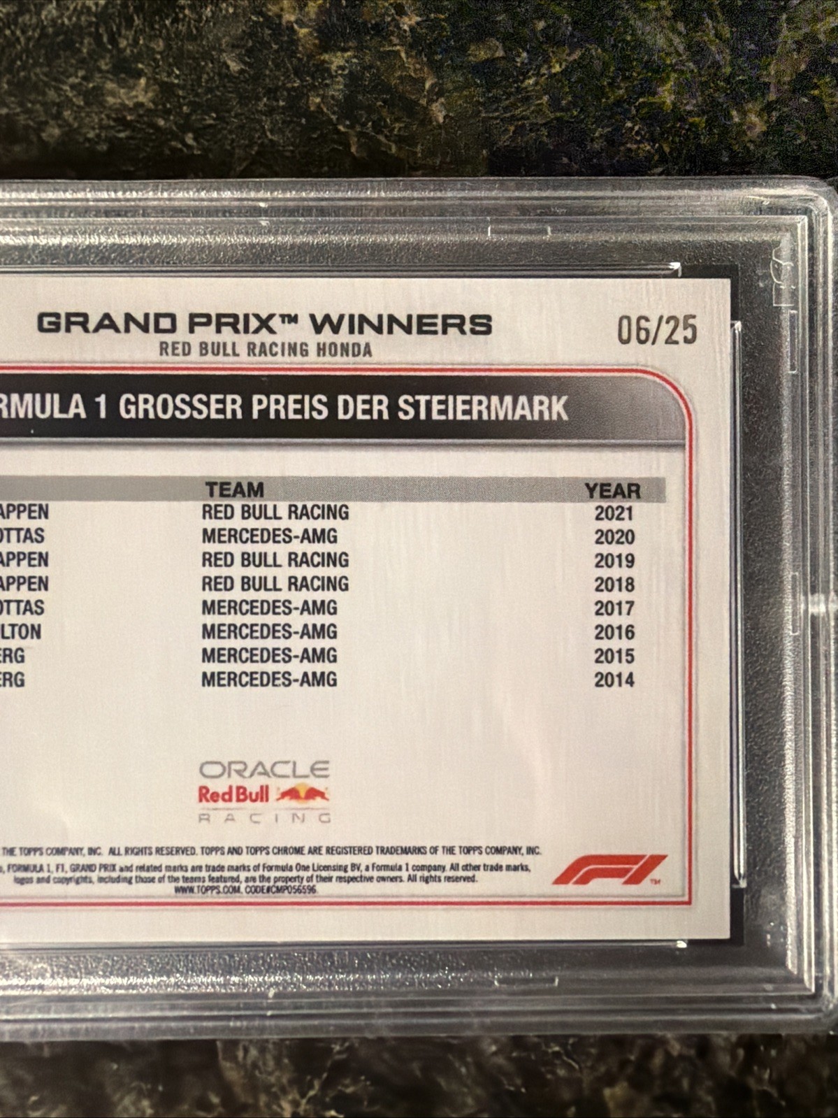 🏁 Topps Chrome Max Verstappen Orange Checker Flag Refractor PSA 8 06/25 🏁 view 5