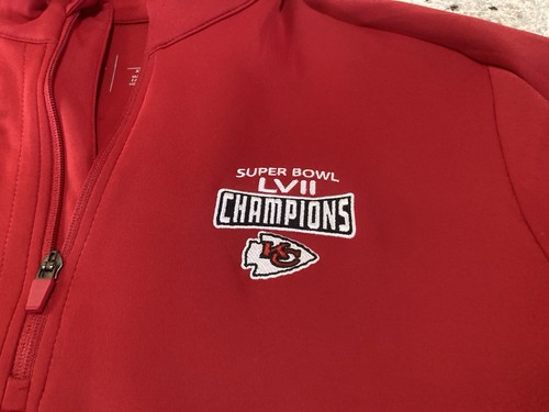 Kansas City Chiefs 1/4 Zip Pullover Red XL Antigua Super Bowl LVII Champions - Picture 2 of 8