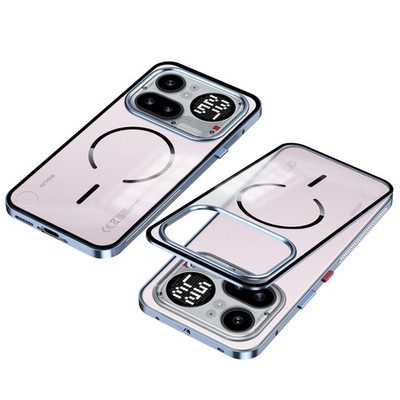 For Nothing Phone 4A Pro 4A Magnetic Hybrid Metal Bumper Acrylic Hard Case Cover