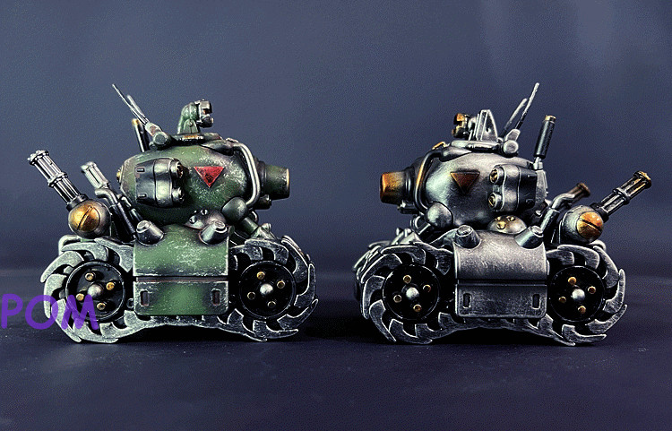 Metal Slug SV-001 Tank Resin Model Weathered Finished Collectible Figure H7.3CM