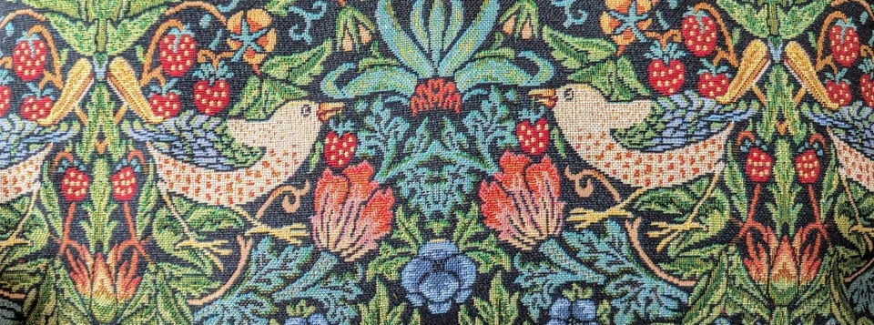William Morris Strawberry Thief Tapestry Fabric Cushion - Image 3 of 3