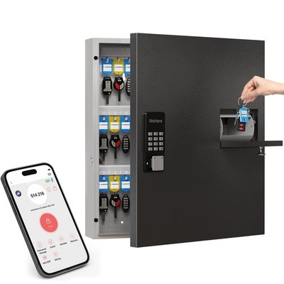 Lock Box 56 Keys with App Unlock, One-Time Passcodes, Remote Unlock WiFi Bridge