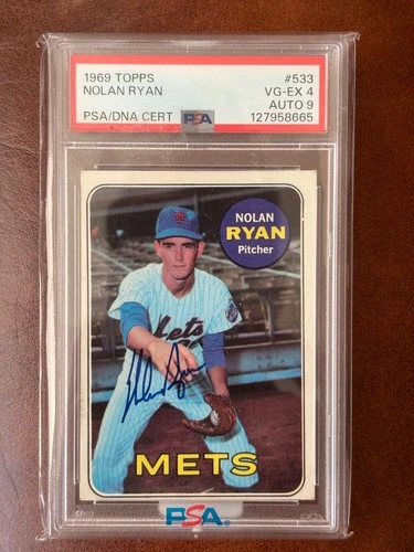 1969 Topps Nolan Ryan  #533 PSA/DNA 4 Auto 9 - New Slab