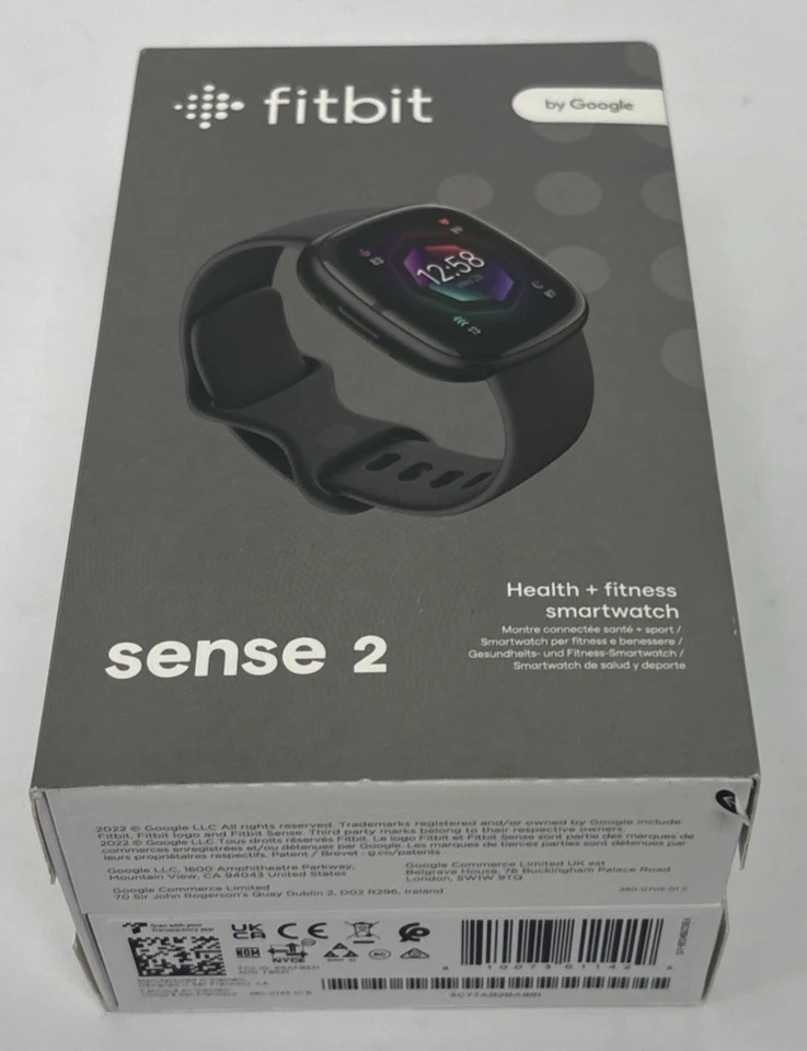 Fitbit Sense 2 Health + Fitness Smartwatch Graphite Aluminum Case FB521 - Image 2 of 4