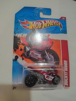 Hot Wheels 2011 Thrill Racers Volcano Burgundy Red Ducati 1098R Motorcycle Bike