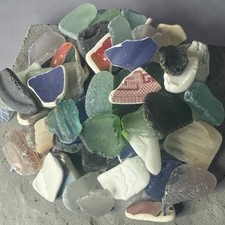 Bulk Multi Colored Sea Glass And Pottery Lot, Vintage, Lot,  621
