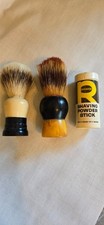 2 Vintage Shaving Brushes and 1 Shaving Powder Stick