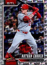 2026 Topps #24 Nathan Church Topps Foil Pattern SP Rookie RC Cardinals