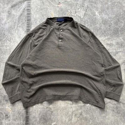 Vintage 90s Y2K Olive Moss Green Grunge Skater Henley Shirt | eBay