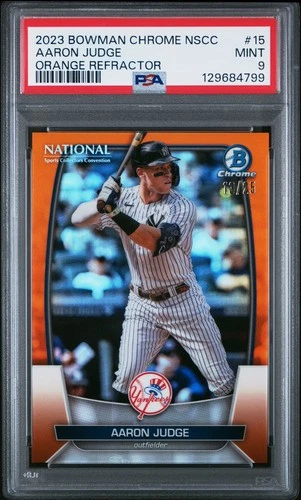 2023 Topps Bowman Chrome National Convention AARON JUDGE ORANGE /25 MLB-15 PSA 9