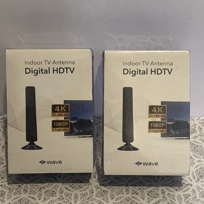 2pc WAVE Indoor TV Antenna Digital HDTV 4K ULTRA HD 1080P FULL HD NEW SEALED 