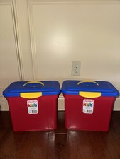 Vintage Sterilite Kids’ Stuff #1896 Plastic Storage Container 2002 Lot Of 2