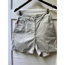 Vtg Esprit Womens Shorts 1/2 khaki high rise cotton summer beach vacation island