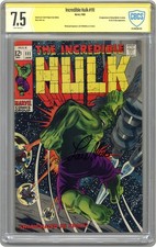 Incredible Hulk #111 CBCS 7.5 Witnessed Sig Lou Ferrigno 1969