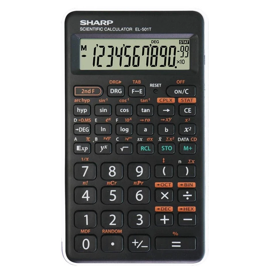 SHARP CALCULATOR SCIENTIFIC BLISTER EL501TBWH-EU,Black/White - Image 2 of 2