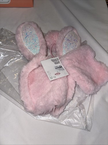 Claire’s Pink Easter Bunny Set Rabbit Ears Headband Pom Tail Paw Gloves NWT - Picture 4 of 9