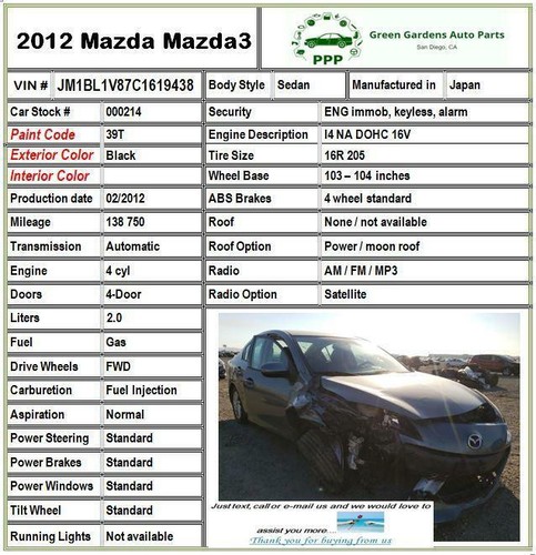 2012 MAZDA 3 A/C Air Condition Heater Vent Dash Center Interior Panel Assembly - Picture 7 of 11