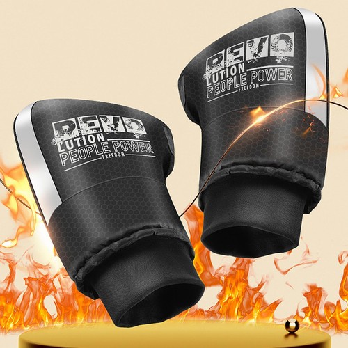 Motorcycle Handlebar Gloves 16.5inch X 9.1inches Winter Windproof Handle Cover - Picture 10 of 17