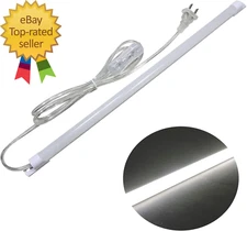 110V LED under Cabinet Lighting,17Inch LED Strip Light Bar with 6Ft Power Cord