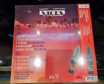 Curren$y Harry Fraud Vices LP OBI Rare Record Rap Hip Hop Pink