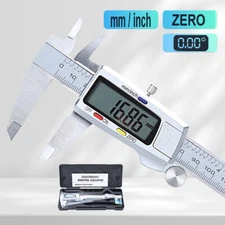 150mm Stainless Steel Vernier Caliper 6"w/Large LCD Screen Digital Caliper USA.