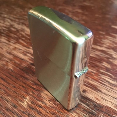 Genuine Zippo classic brushed brass windproof Lighter CASE ONLY No