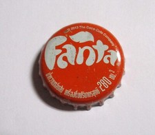 FANTA ORANGE Soda Bottle Cap Crown THAILAND 2008 Metal Asia Collect 280ml Thai