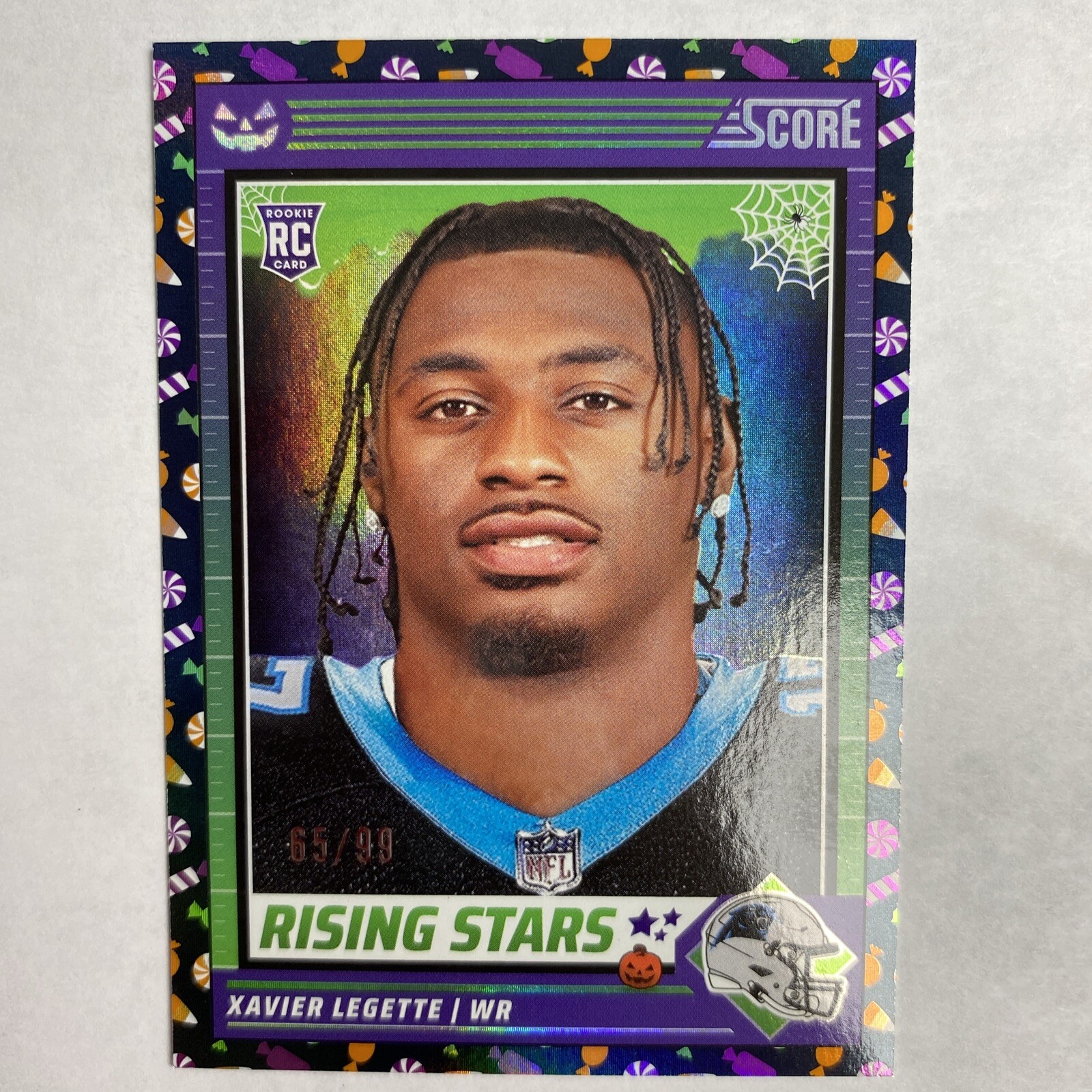 2024 Panini Score-a-Treat Xavier Legette Trick Or Treat /99 SSP Panthers