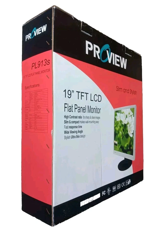 PROVIEW TFT LCD Flat Panel 19" Monitor PL913S NEW - Image 4 of 4